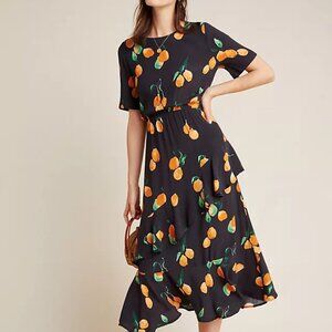 Just Female ruffled Tangerine dress, size L